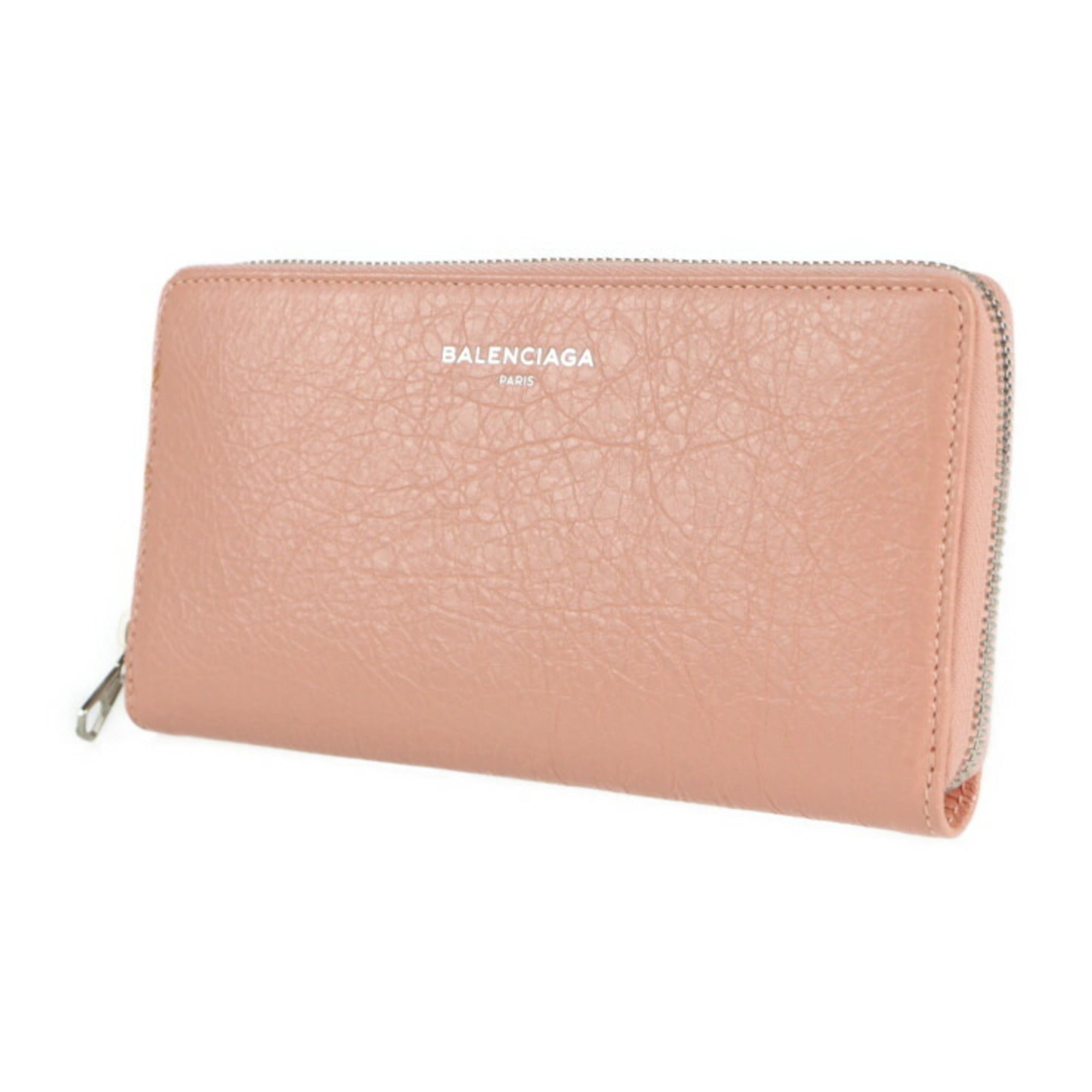 Balenciaga Pink Beige Leather Coin Purse/Coin Case