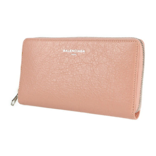 Balenciaga Pink Beige Leather Coin Purse/Coin Case