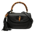 Gucci Black Leather Handbag Shoulder Bag (Pre-Owned)