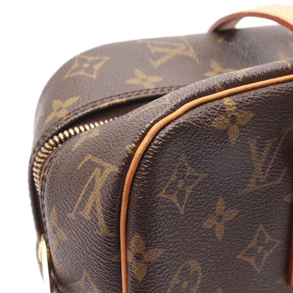 Louis Vuitton Brown Coated Canvas Leather Handbag Shoulder Bag