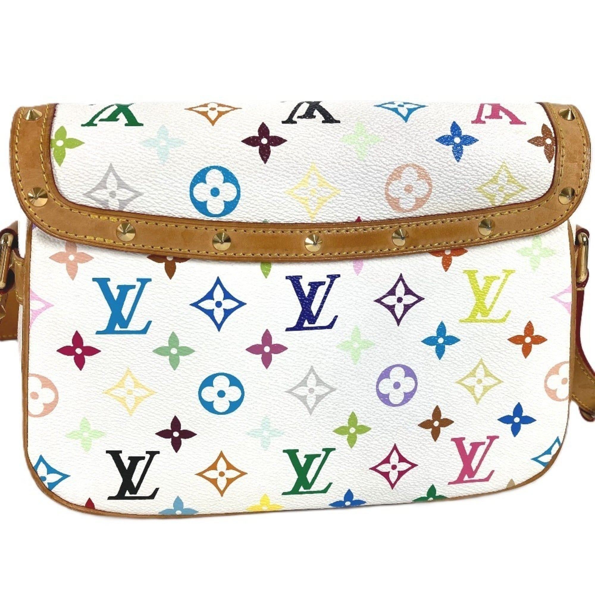 Louis Vuitton Blanc White Monogram Multicolore Pochette Shoulder Bag