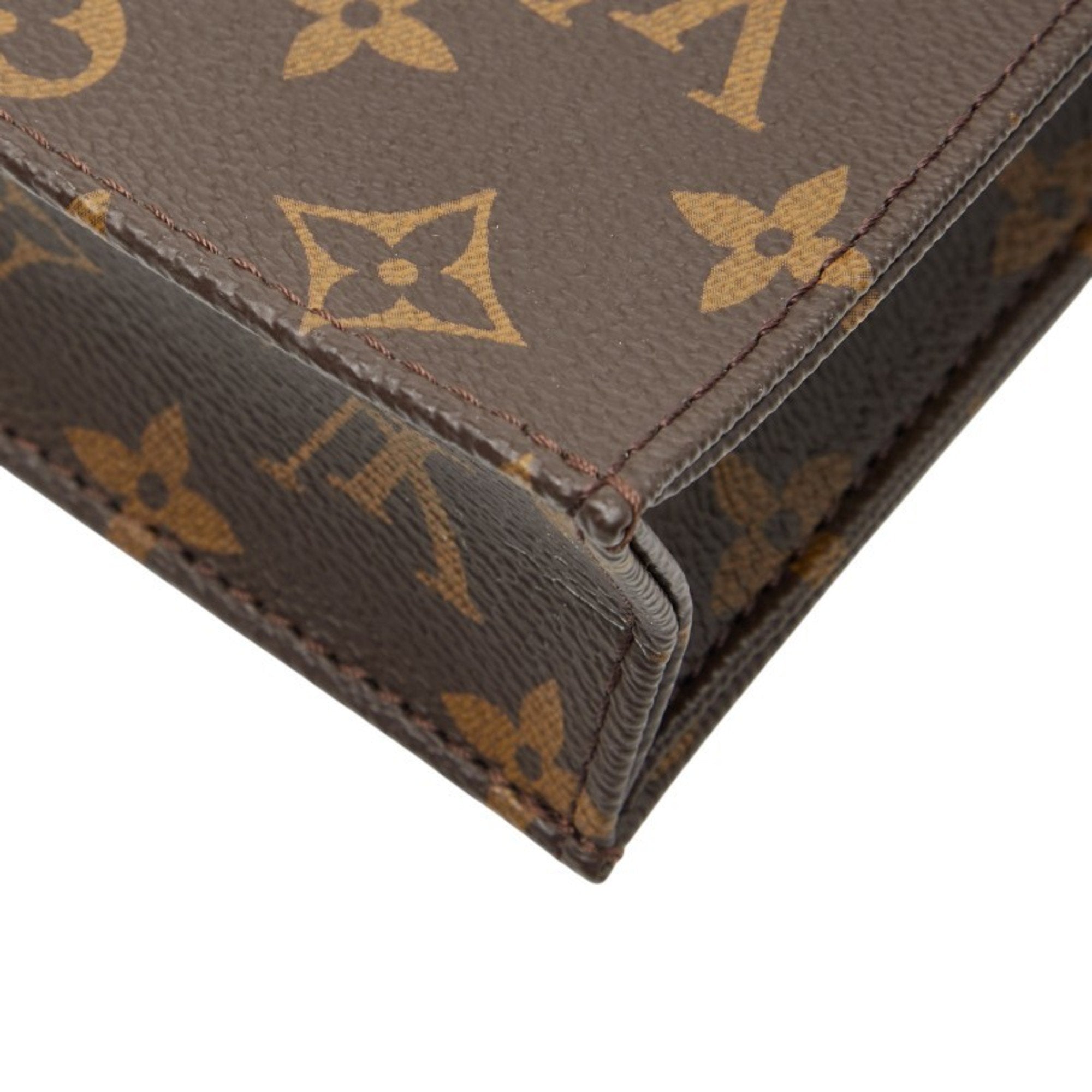 Louis Vuitton Brown Pvc Leather Handbag Shoulder Bag
