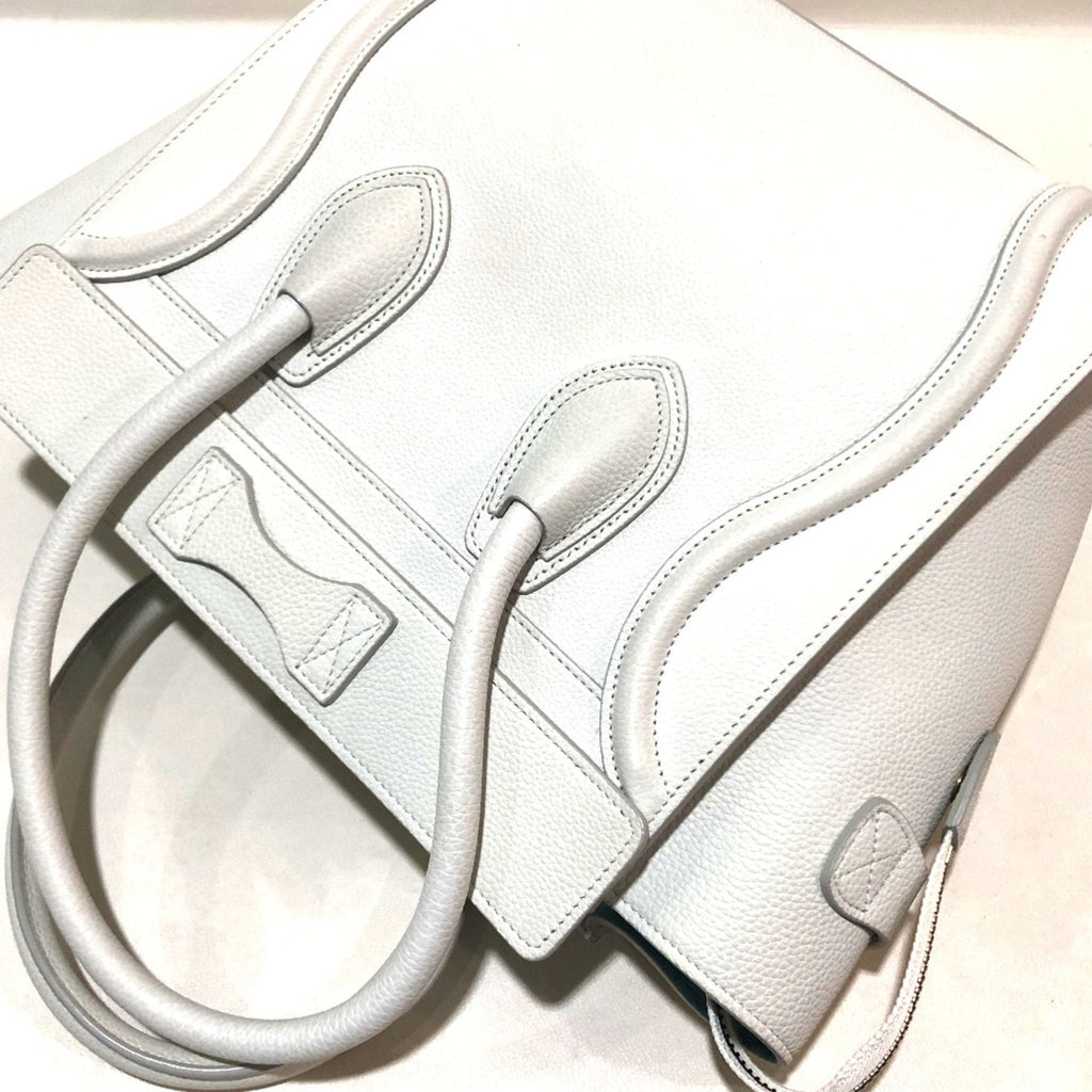 Celine White Leather Handbag