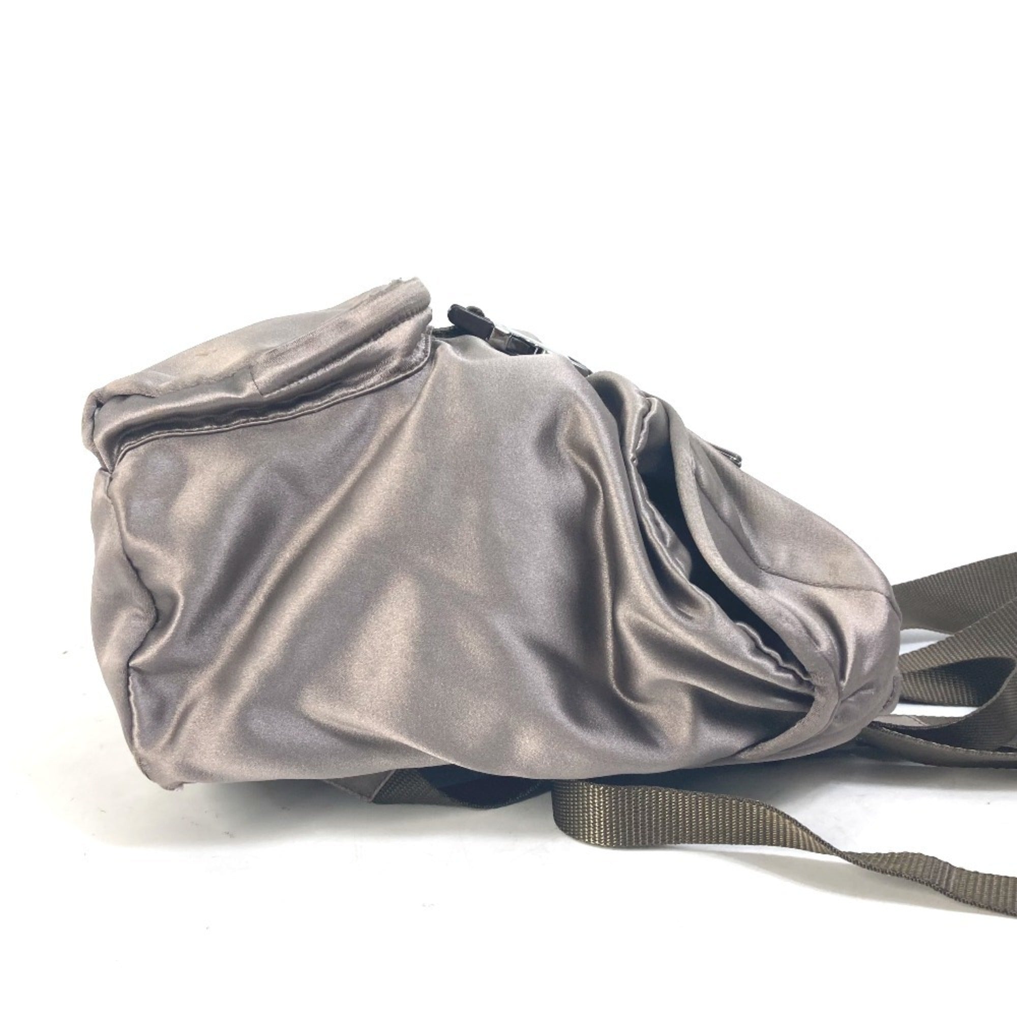 Prada Brown Satin Backpack
