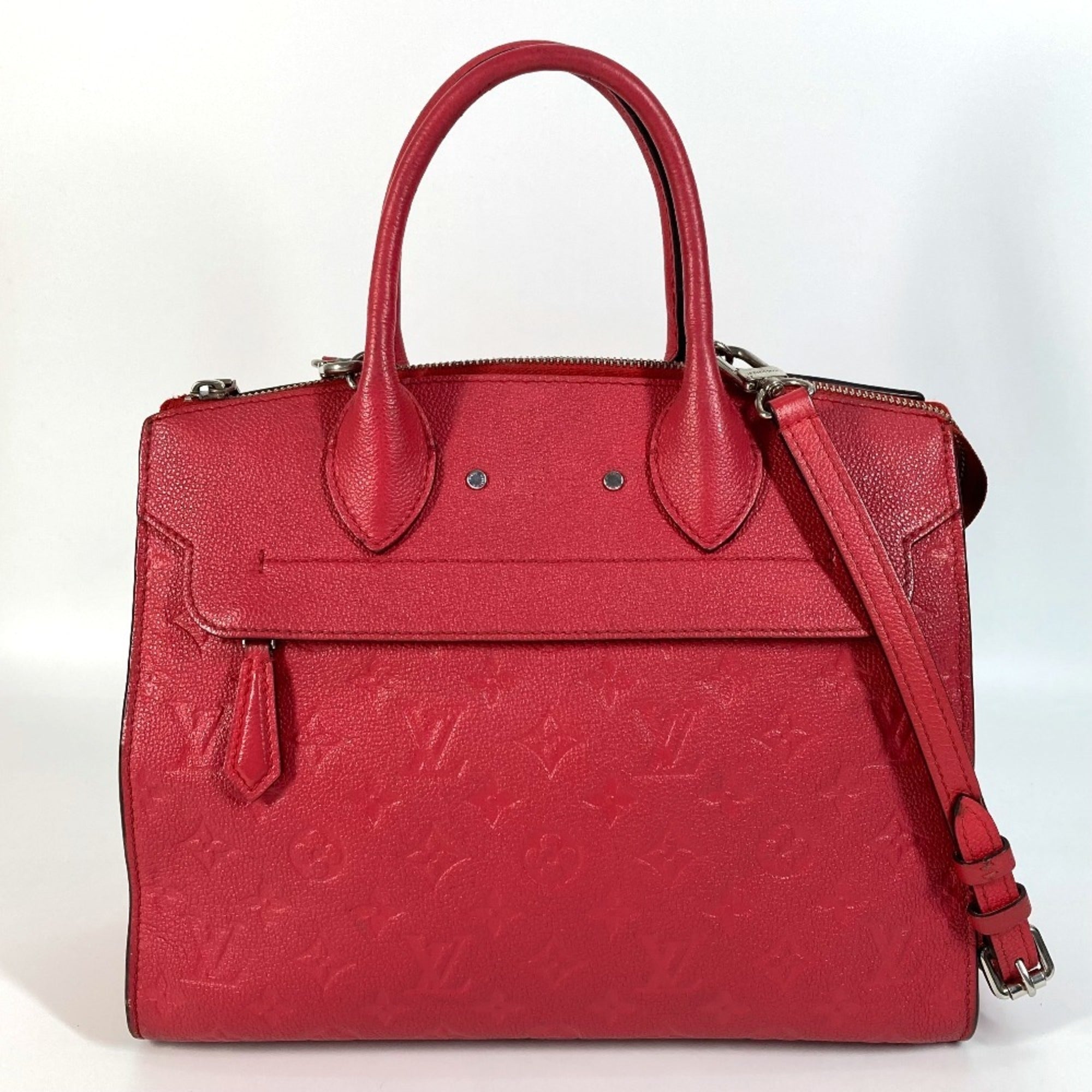 Louis Vuitton Monogram Empreinte Red Color Monogram Empreinte Handbag Shoulder Bag