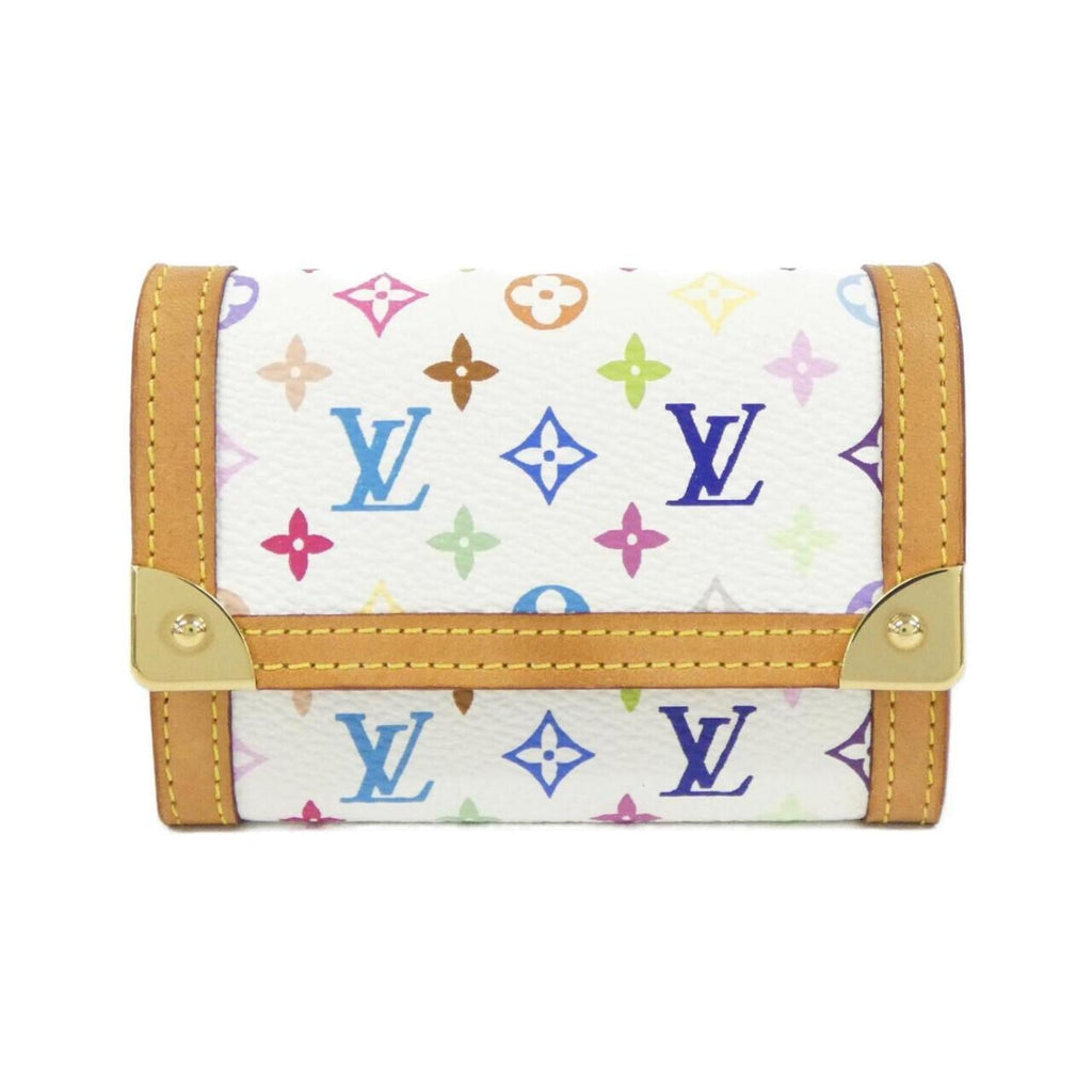 Louis Vuitton Multi-Color White Coated Canvas Coin Purse/Coin Case