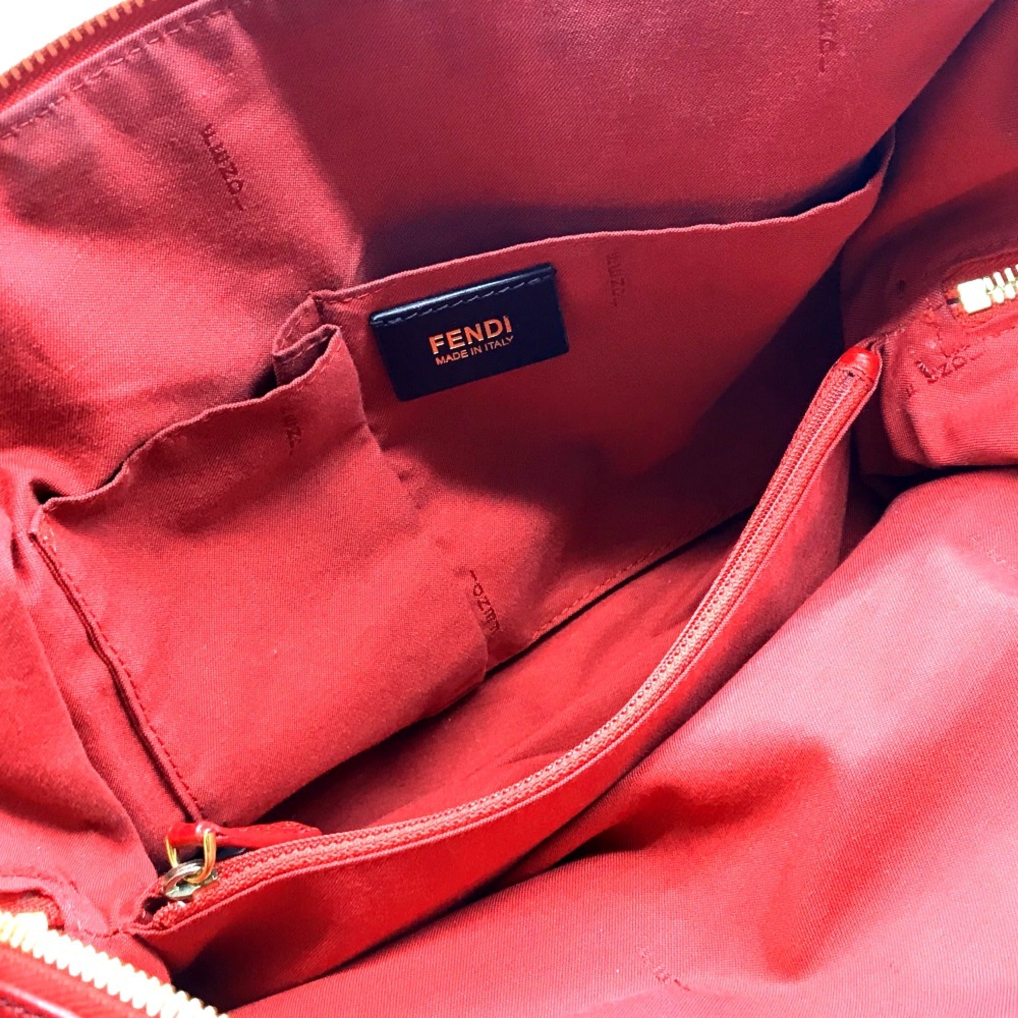 Fendi Red Leather Handbag