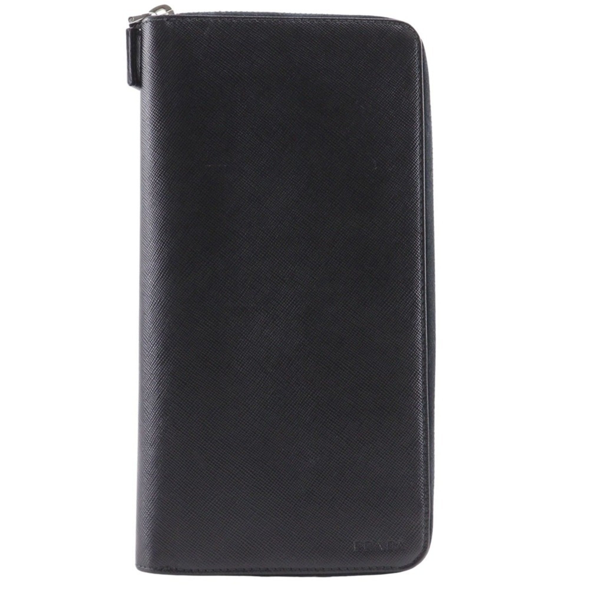 Prada Saffiano Black Saffiano Long Wallet (Bi-Fold)