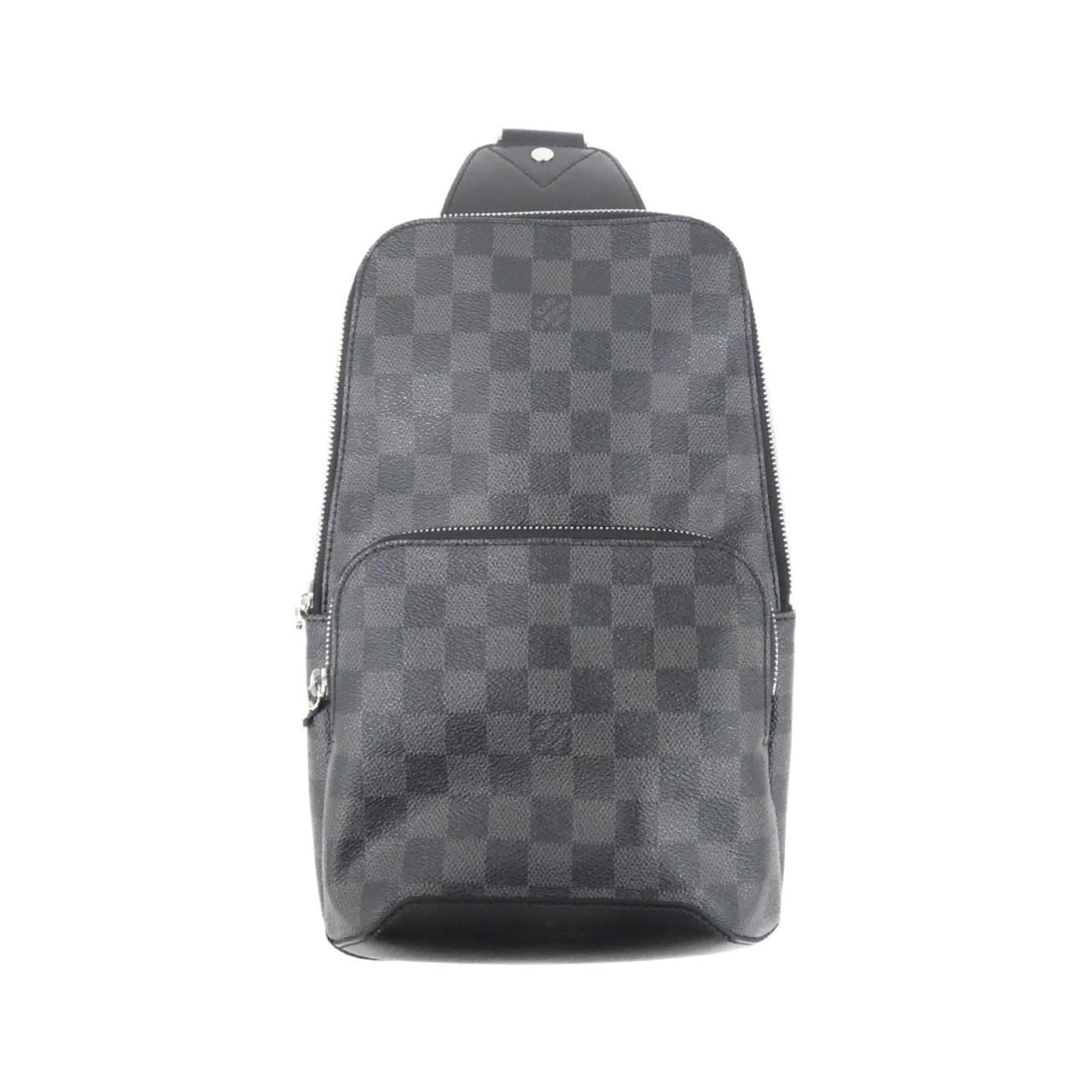 Louis Vuitton Dark Gray Gray Coated Canvas Shoulder Bag