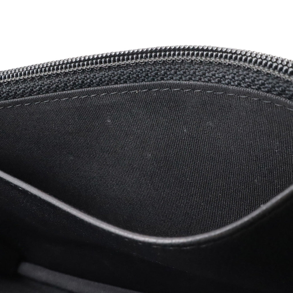 Chanel Black Leather Pochette Shoulder Bag