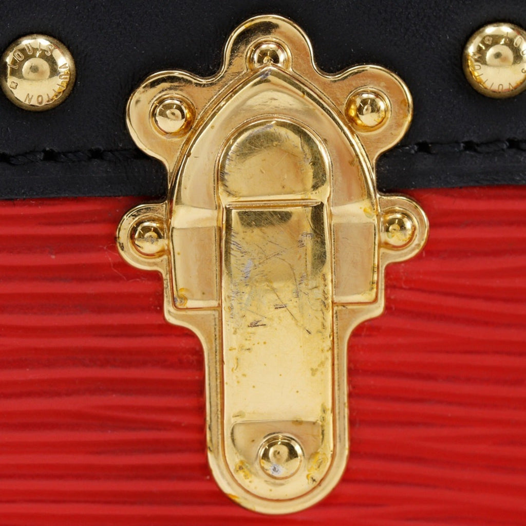Louis Vuitton Epi Red Color Rouge Epi Leather Clutch Bag Shoulder Bag