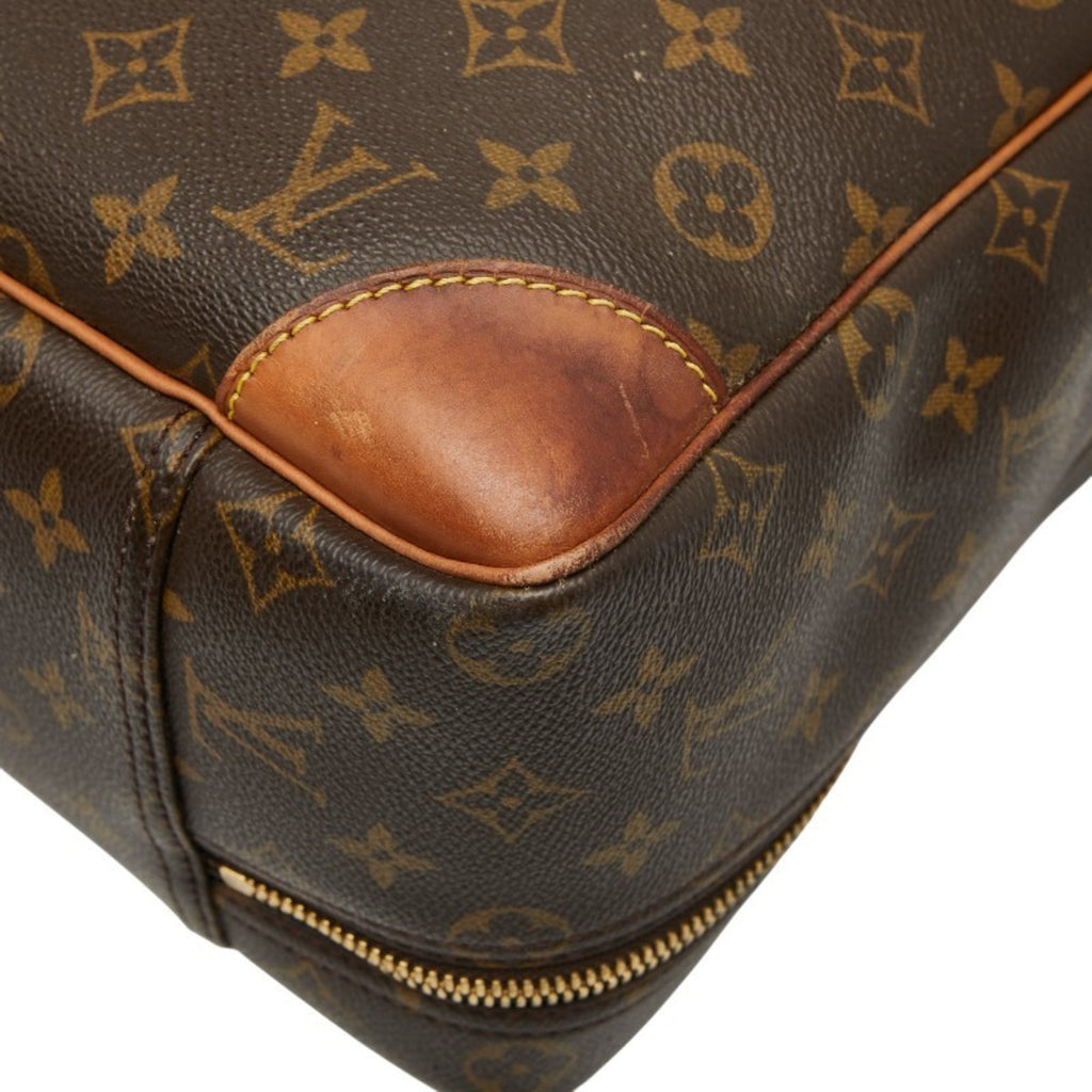Louis Vuitton Brown Pvc Leather Boston Bag Briefcase