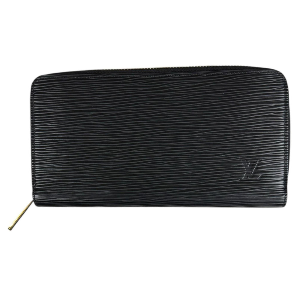 Louis Vuitton Black Noir Epi Leather Long Wallet