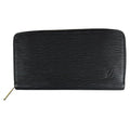 Louis Vuitton Black Noir Epi Leather Long Wallet