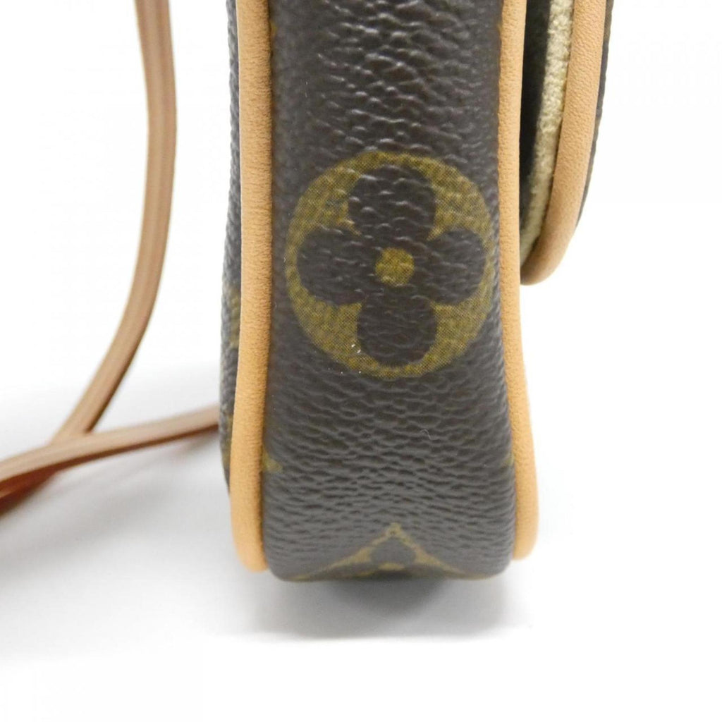 Louis Vuitton Marron Coated Canvas Pochette Shoulder Bag
