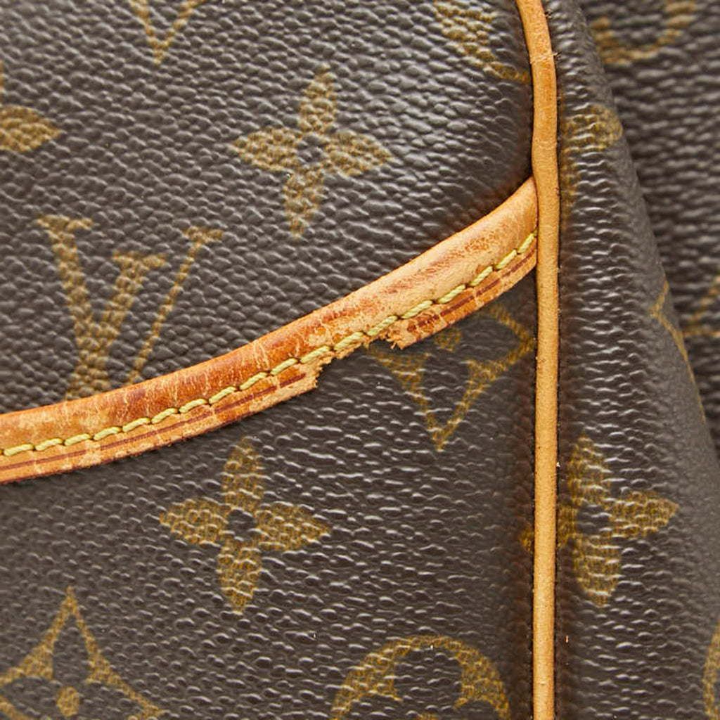 Louis Vuitton Brown Pvc Leather Handbag