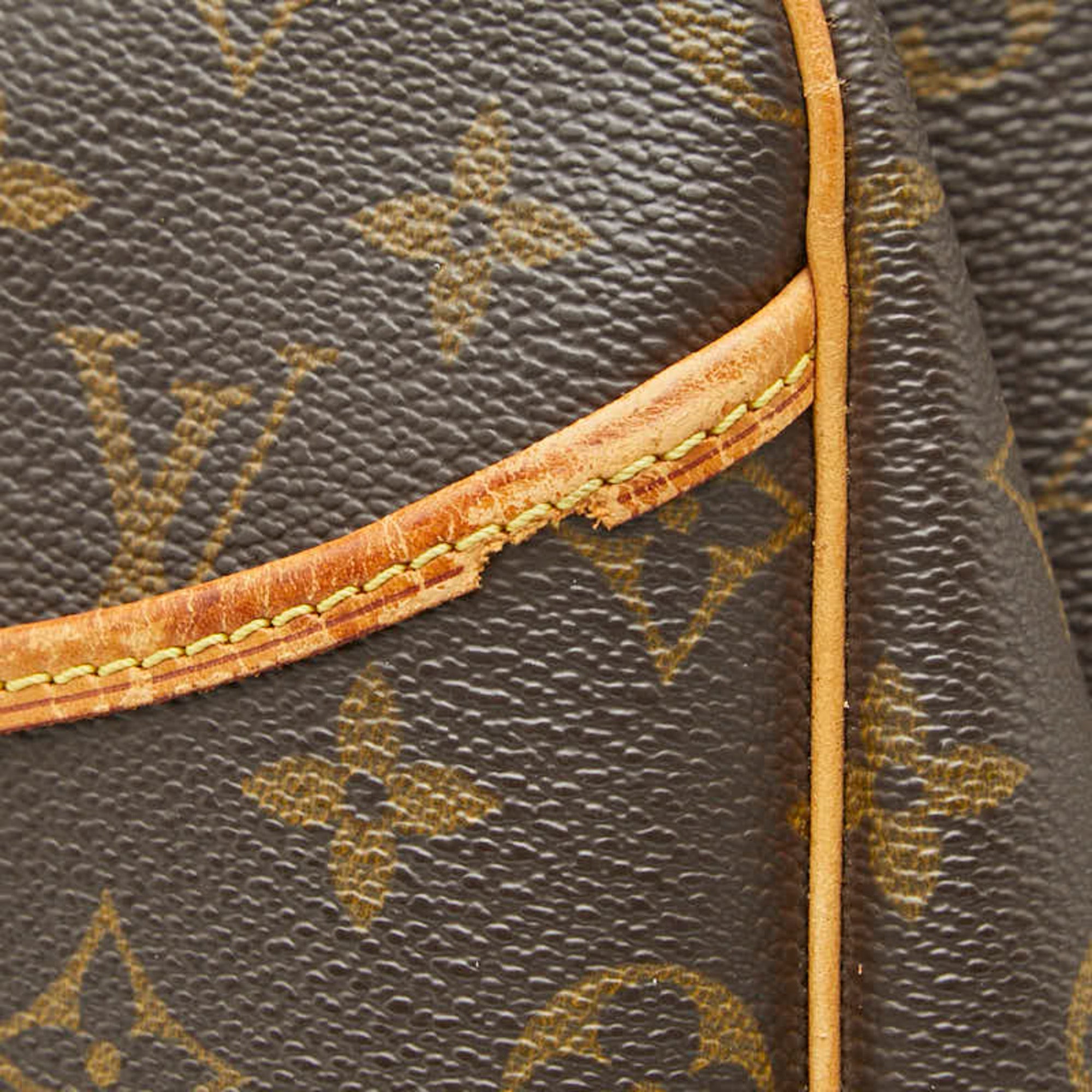 Louis Vuitton Brown Pvc Leather Handbag