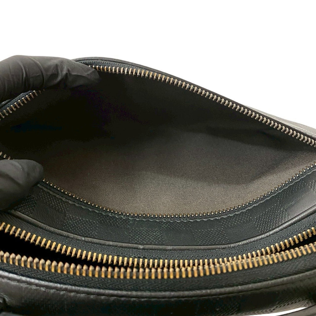 Louis Vuitton Black Leather Handbag Sling Bag