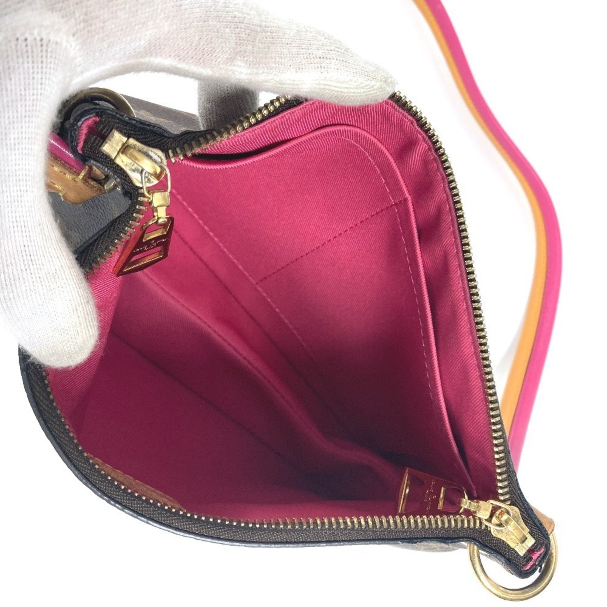 Louis Vuitton Brown Monogram Pink Monogram Pochette Shoulder Bag