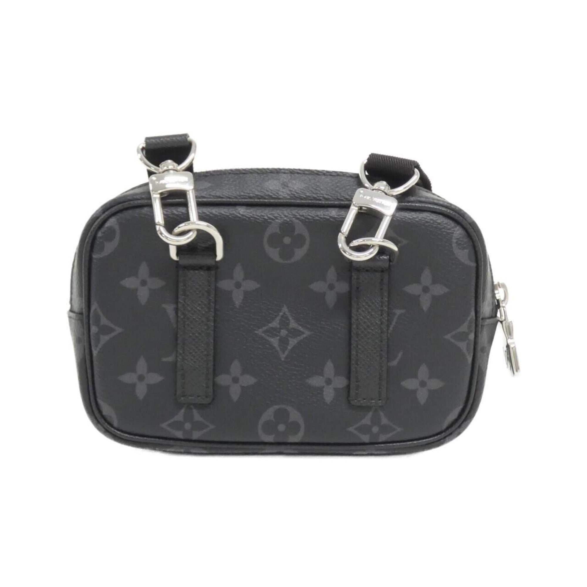 Louis Vuitton Black Coated Canvas Pochette Shoulder Bag