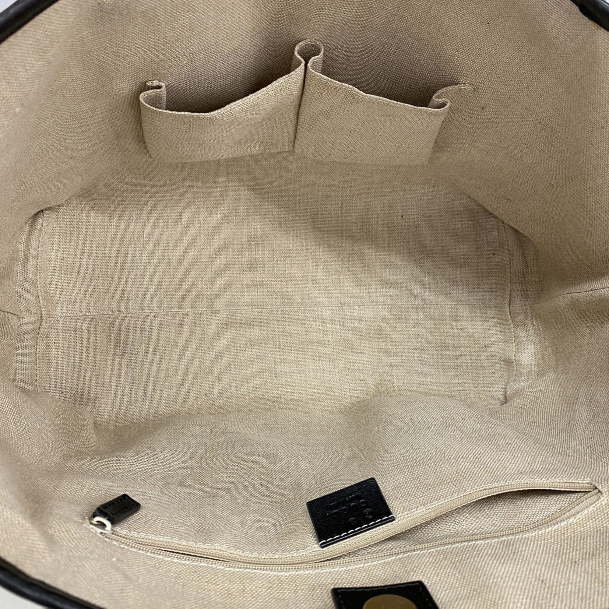Gucci Black Leather Tote Bag (Pre-Owned)