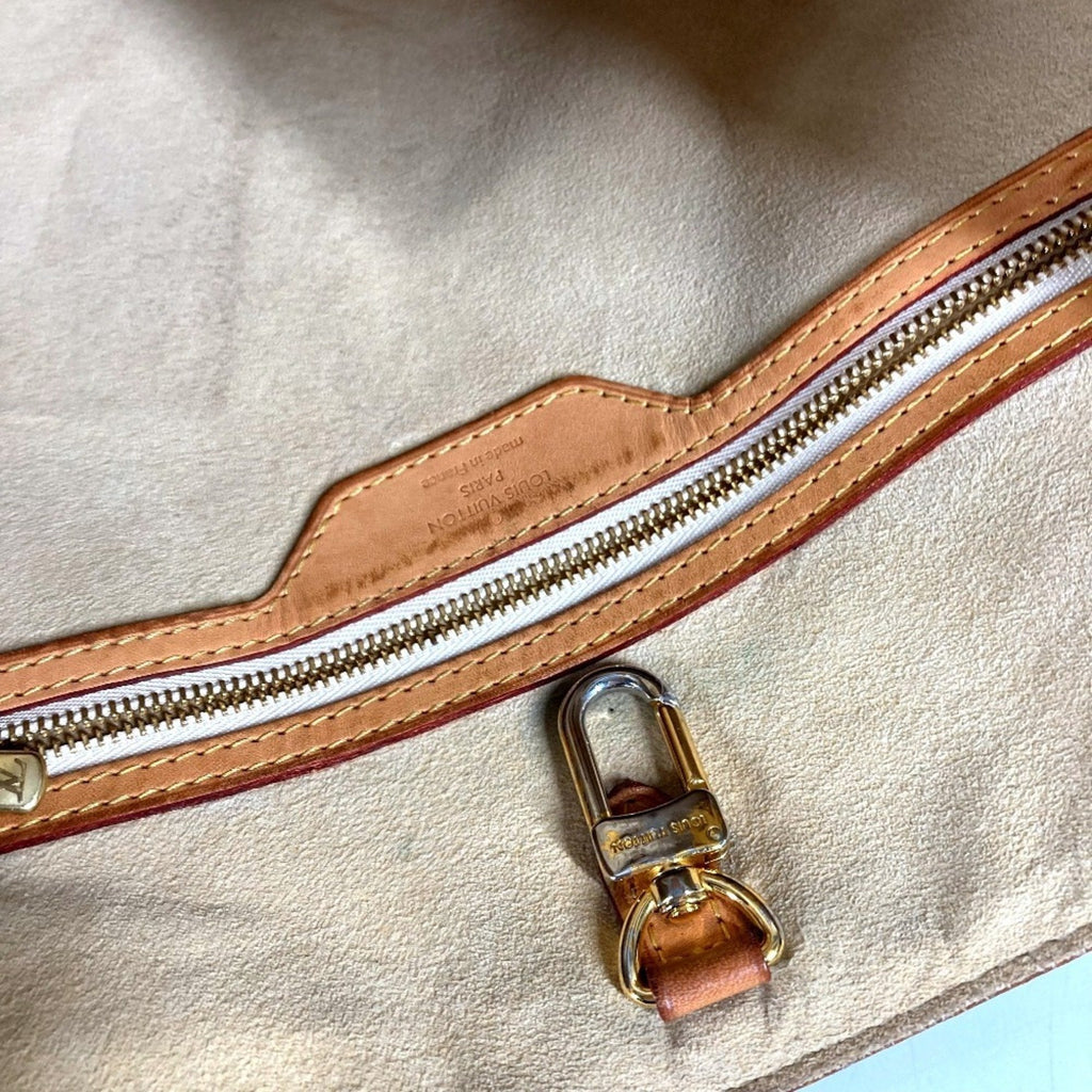 Louis Vuitton White Yellow Damier Azur Shoulder Bag Tote Bag