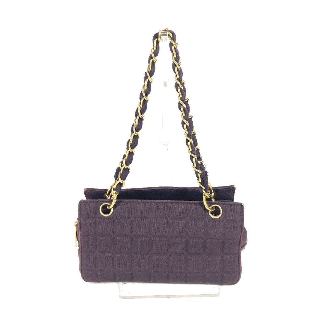 Chanel Purple Jersey Shoulder Bag