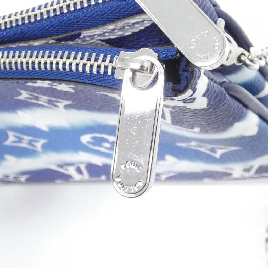 Louis Vuitton Blue White Coated Canvas Pochette Shoulder Bag