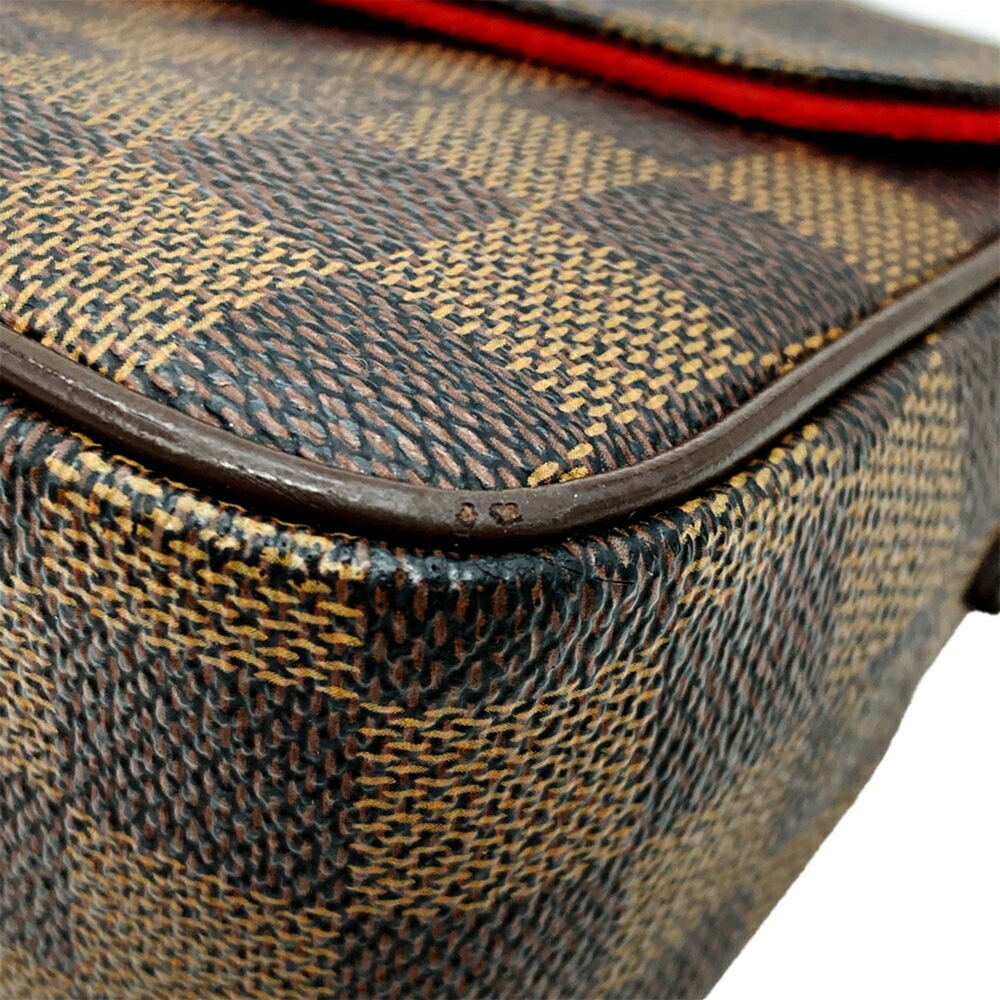 Louis Vuitton Damier Brown Damier Canvas Ebene Galle Leather Shoulder Bag