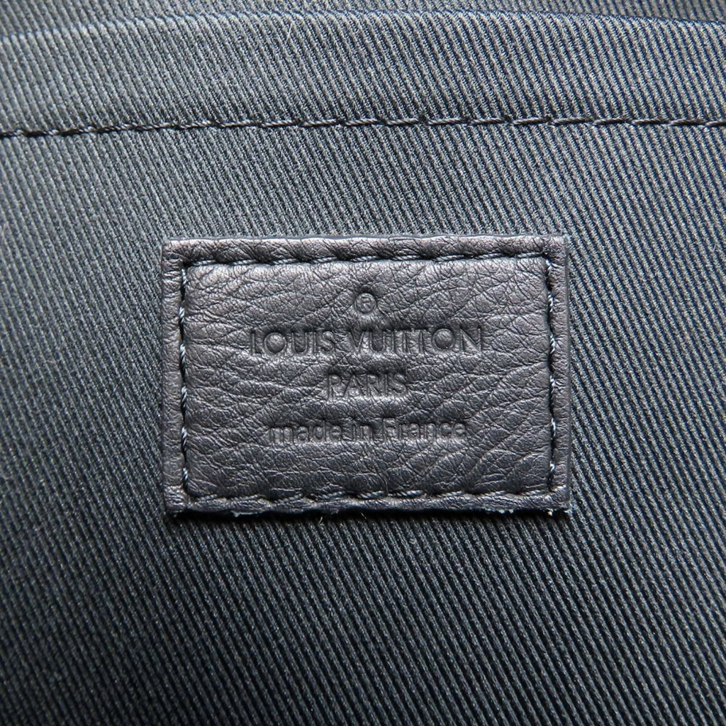 Louis Vuitton Black Brown Canvas Leather Backpack