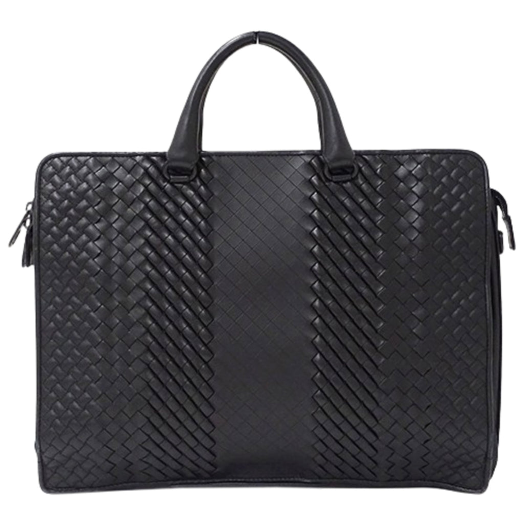 Bottega Veneta Black Leather Briefcase