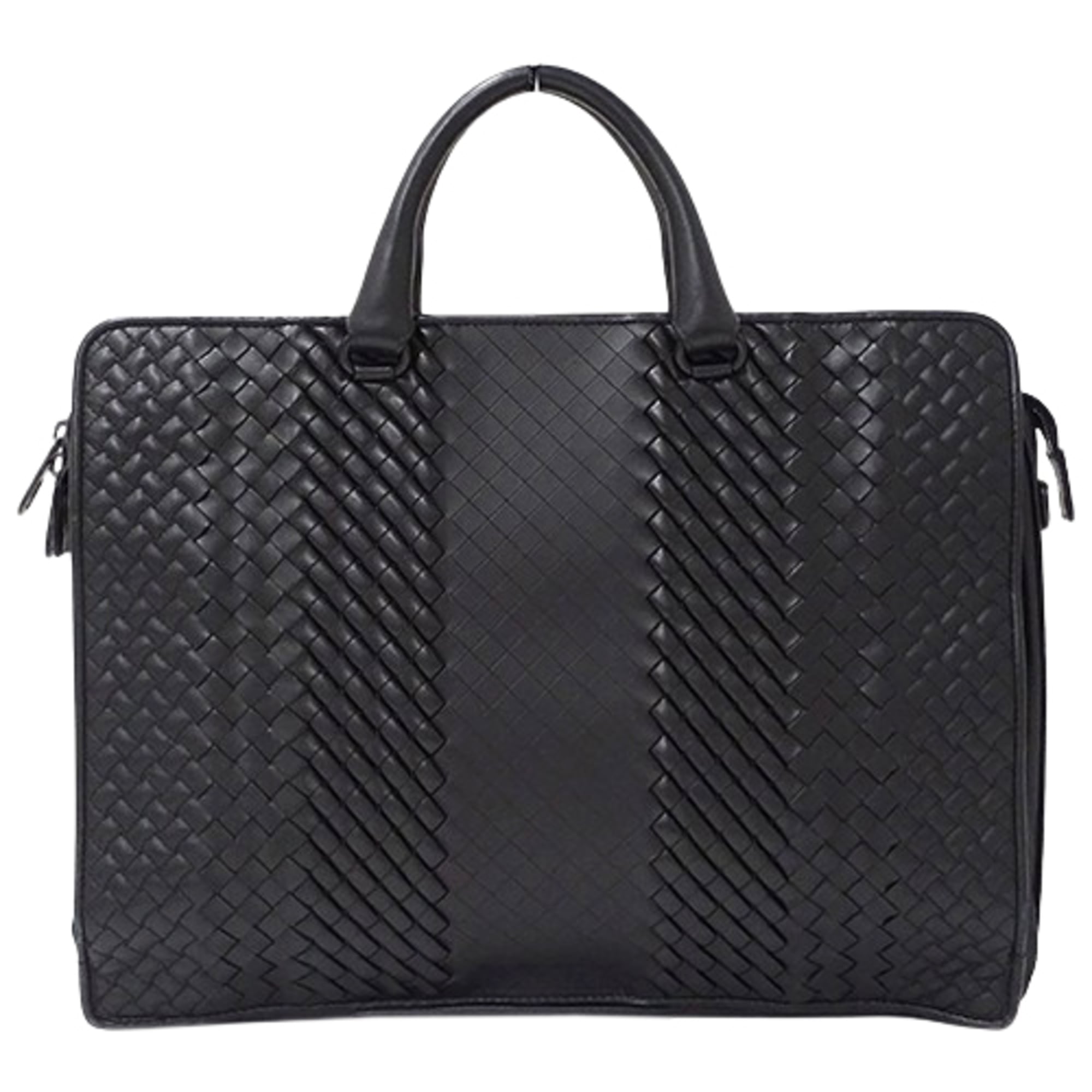 Bottega Veneta Black Leather Briefcase