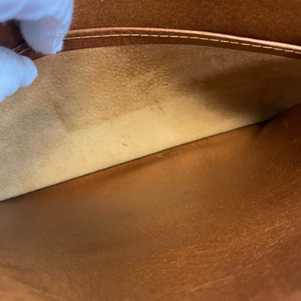 Louis Vuitton Brown Monogram Leather Clutch Bag