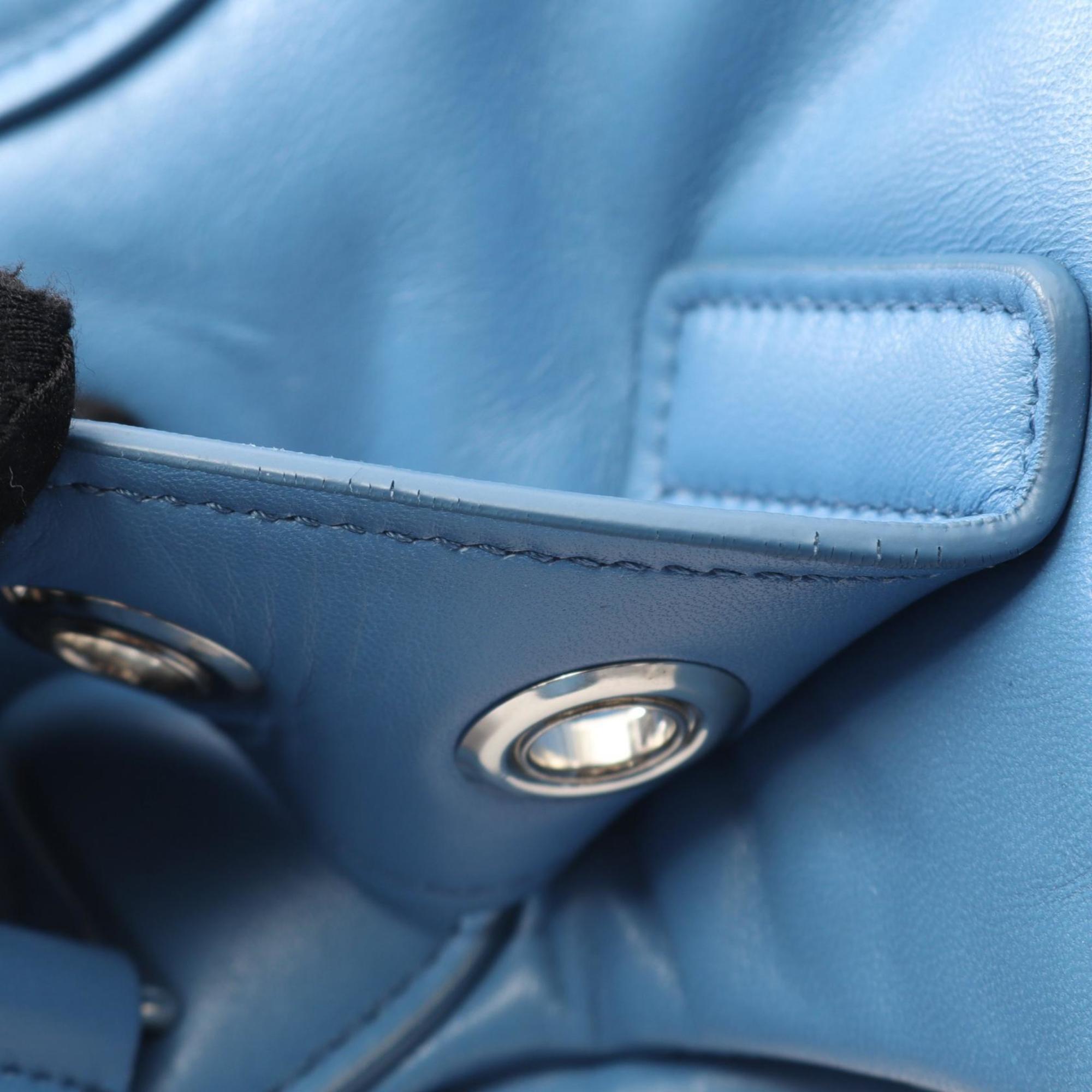Prada Blue Leather Handbag