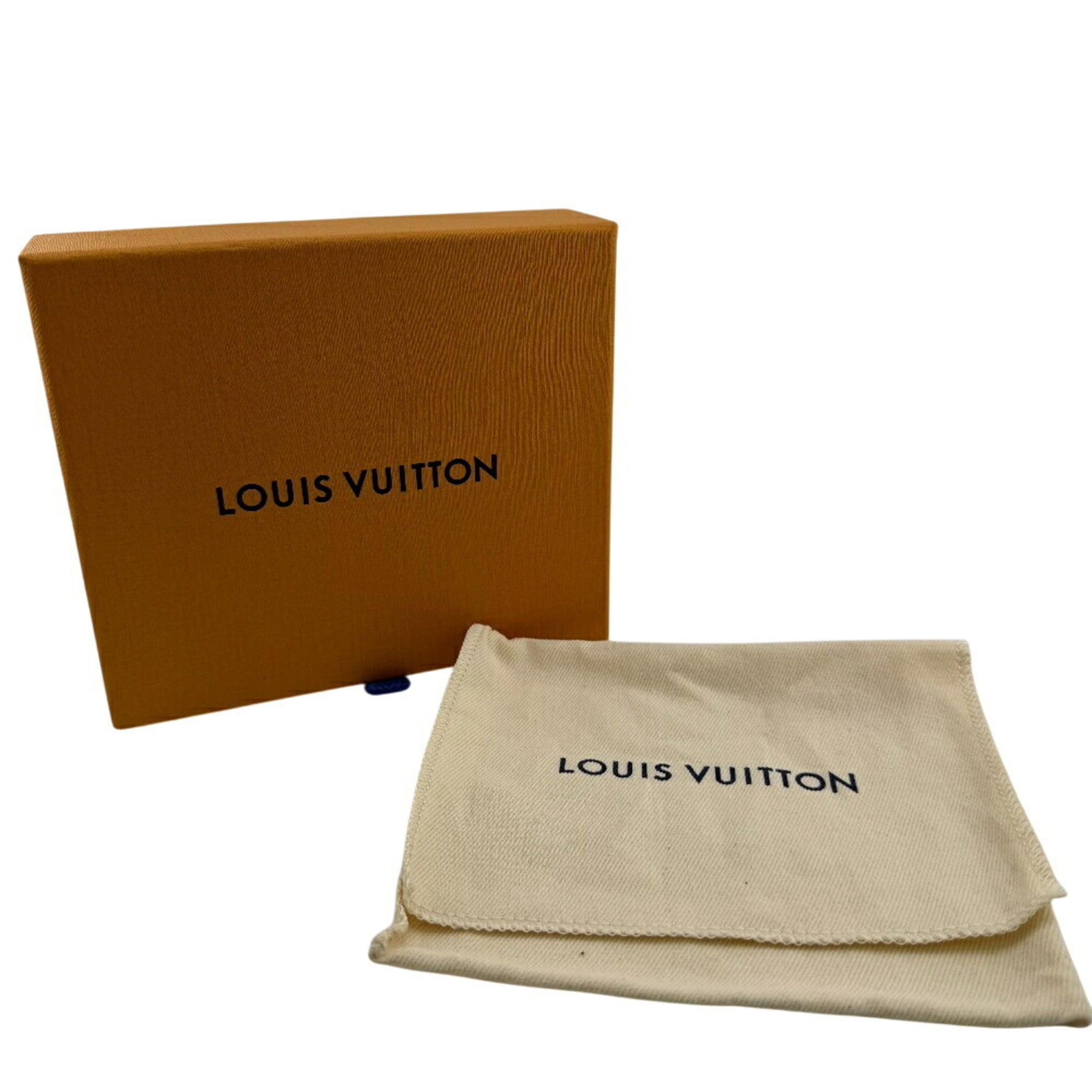 Louis Vuitton Black Gray Leather Wallet