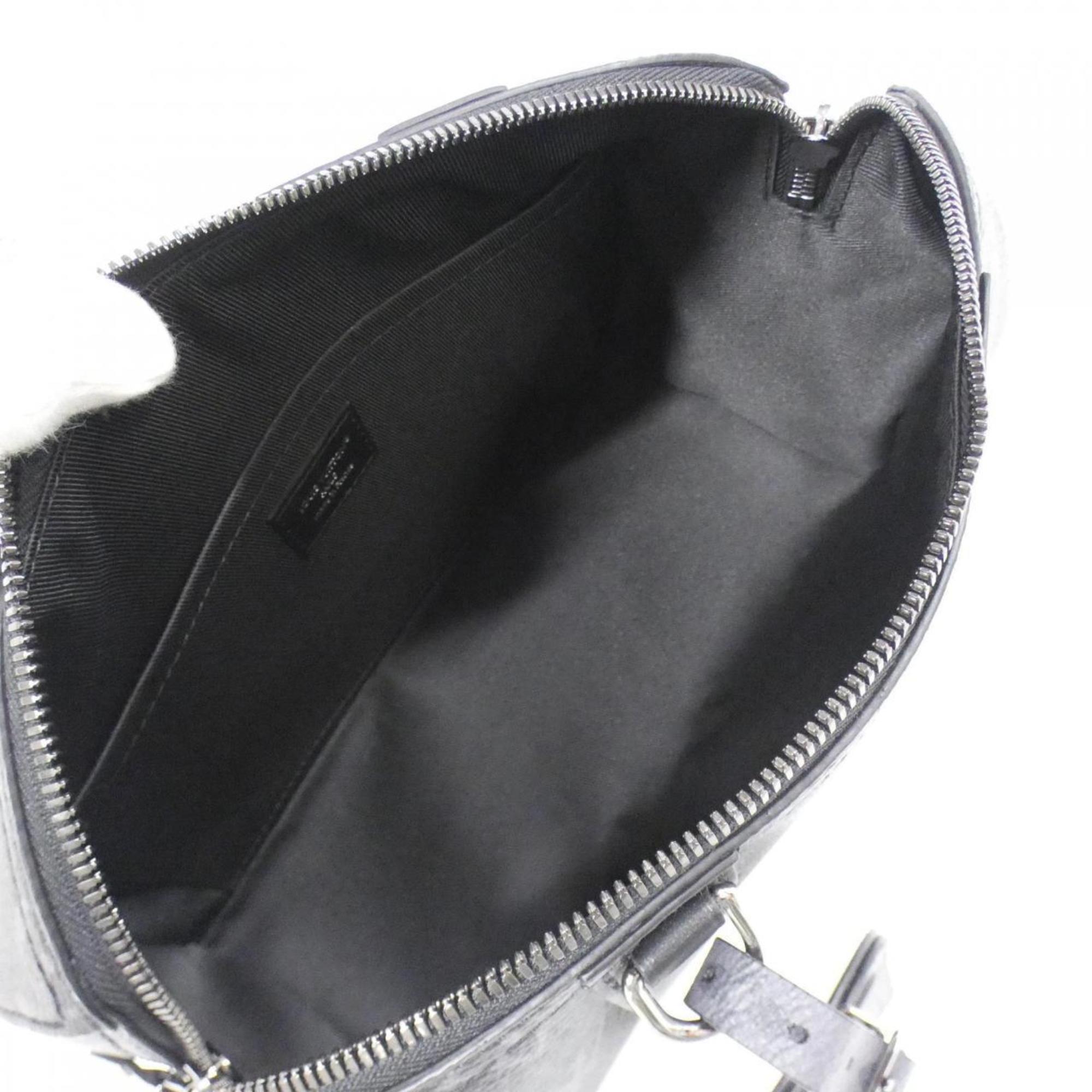 Louis Vuitton Black Coated Canvas Shoulder Bag