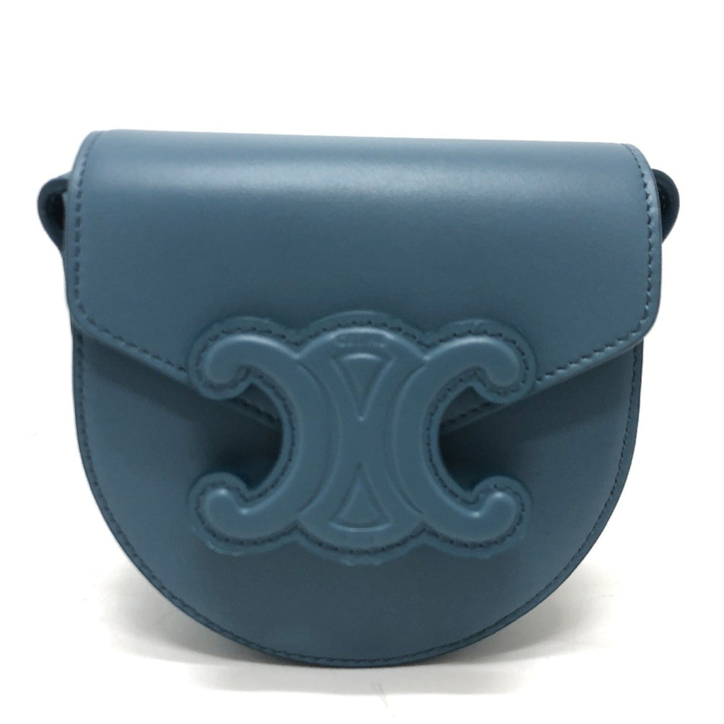 Celine Blue Leather Shoulder Bag