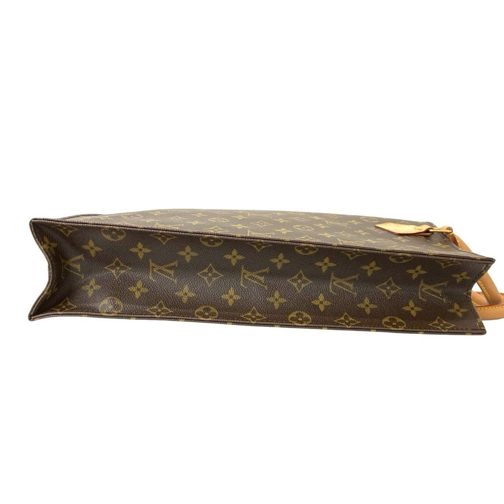 Louis Vuitton Brown Leather Pvc Handbag Tote Bag