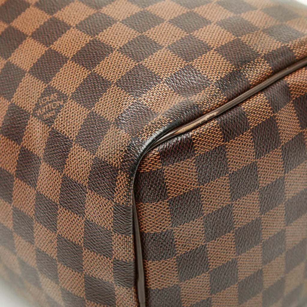 Louis Vuitton Damier Brown Damier Canvas Ebene Damier Canvas Boston Bag Handbag