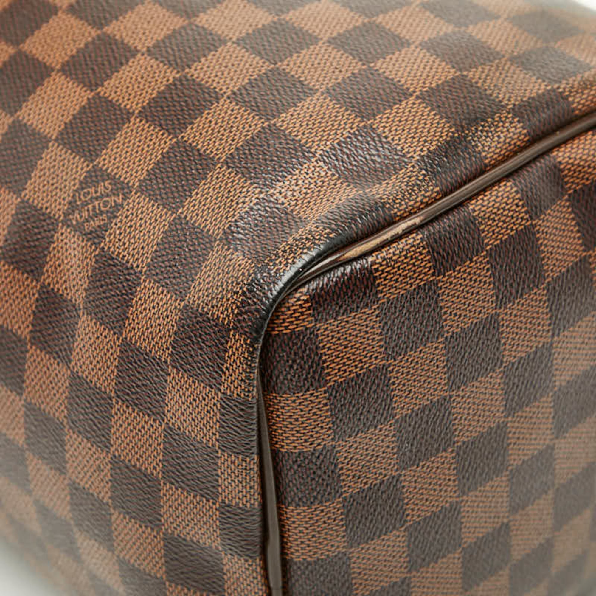 Louis Vuitton Damier Brown Damier Canvas Ebene Damier Canvas Boston Bag Handbag