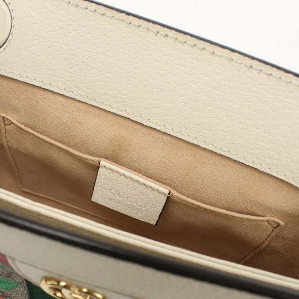 Gucci Beige Gg Supreme Leather Shoulder Bag (Pre-Owned)
