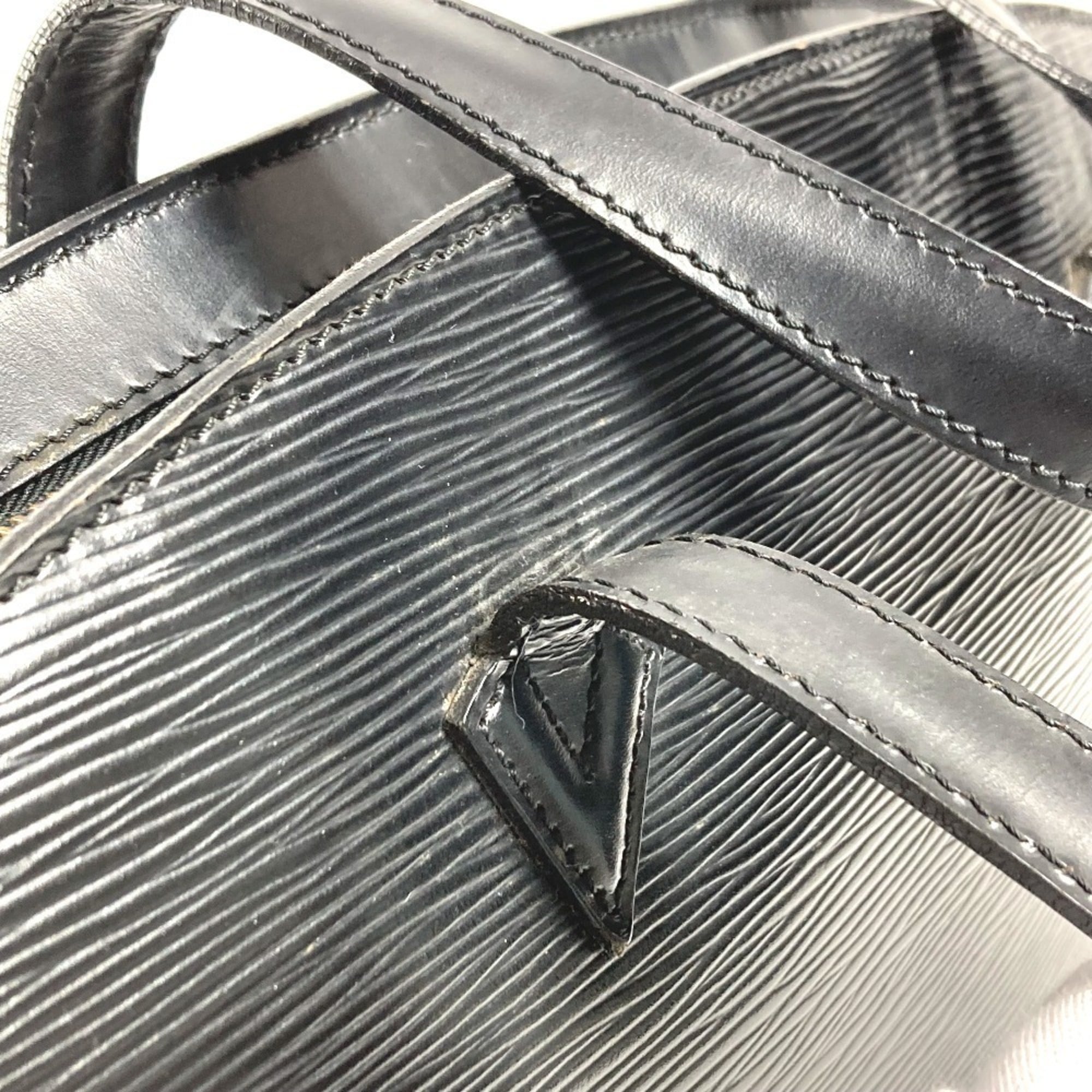 Louis Vuitton Black Noir Epi Leather Handbag Tote Bag