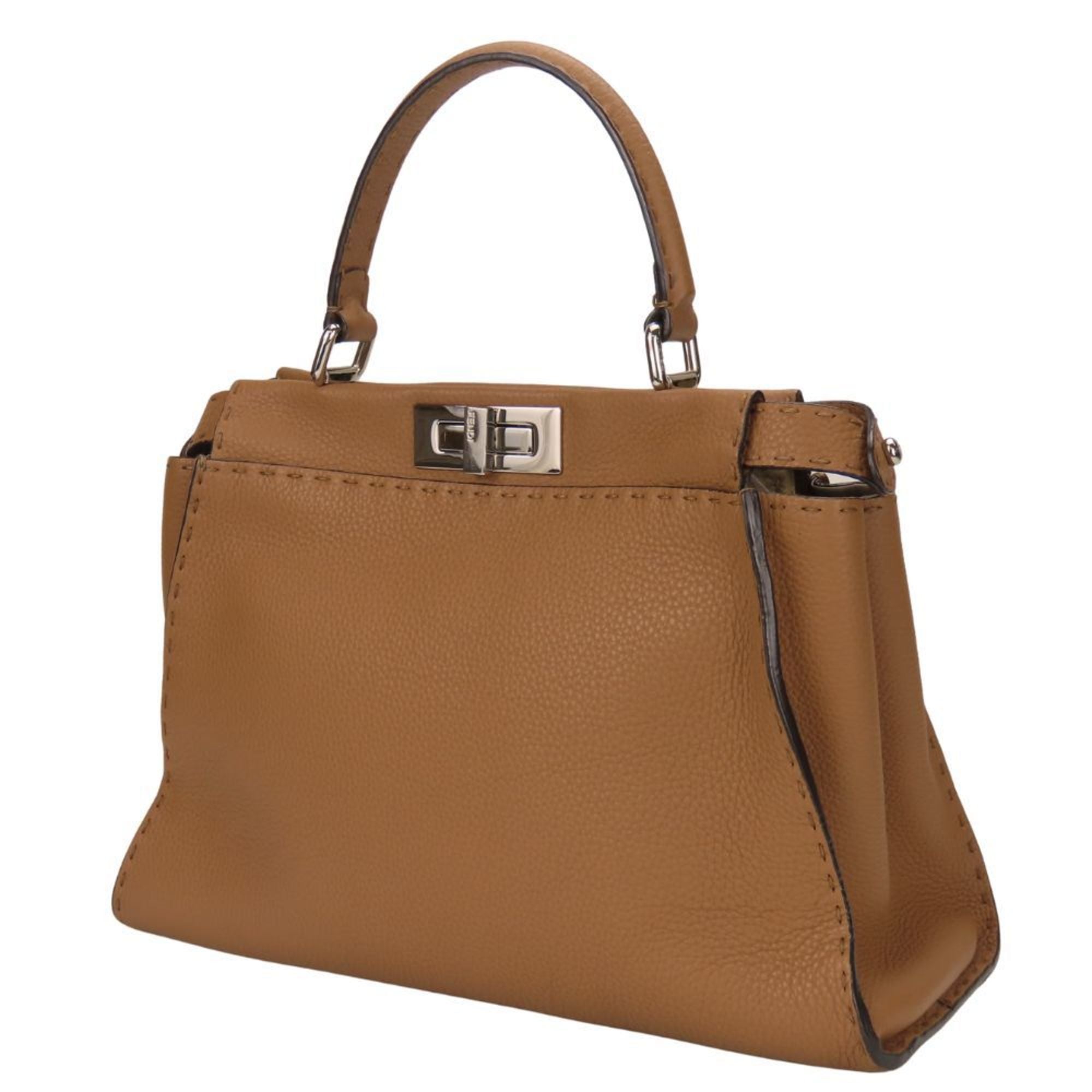 Fendi Brown Leather Handbag Shoulder Bag