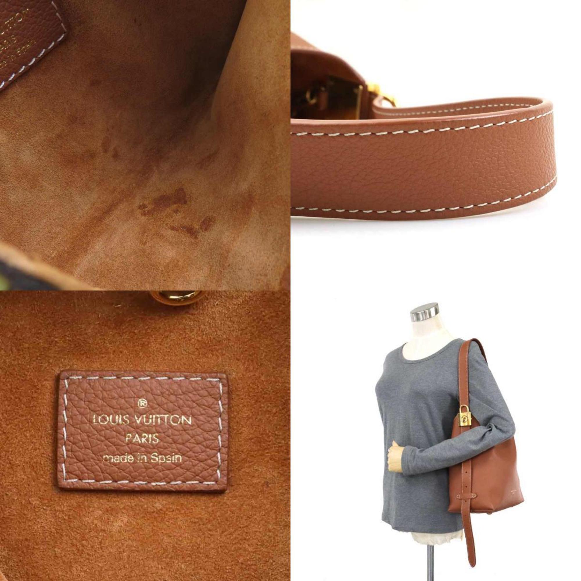 Louis Vuitton Cognac Leather Shoulder Bag