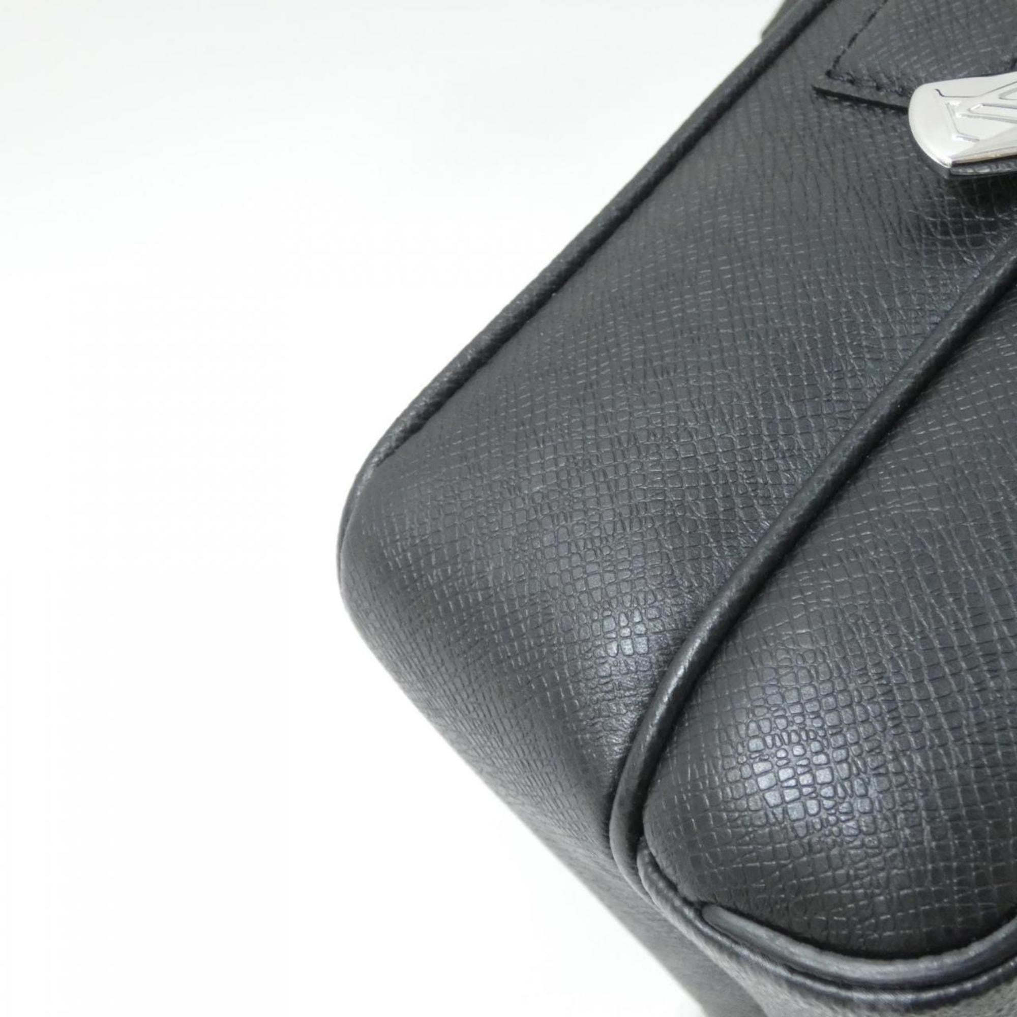Louis Vuitton Black Coated Canvas Leather Shoulder Bag