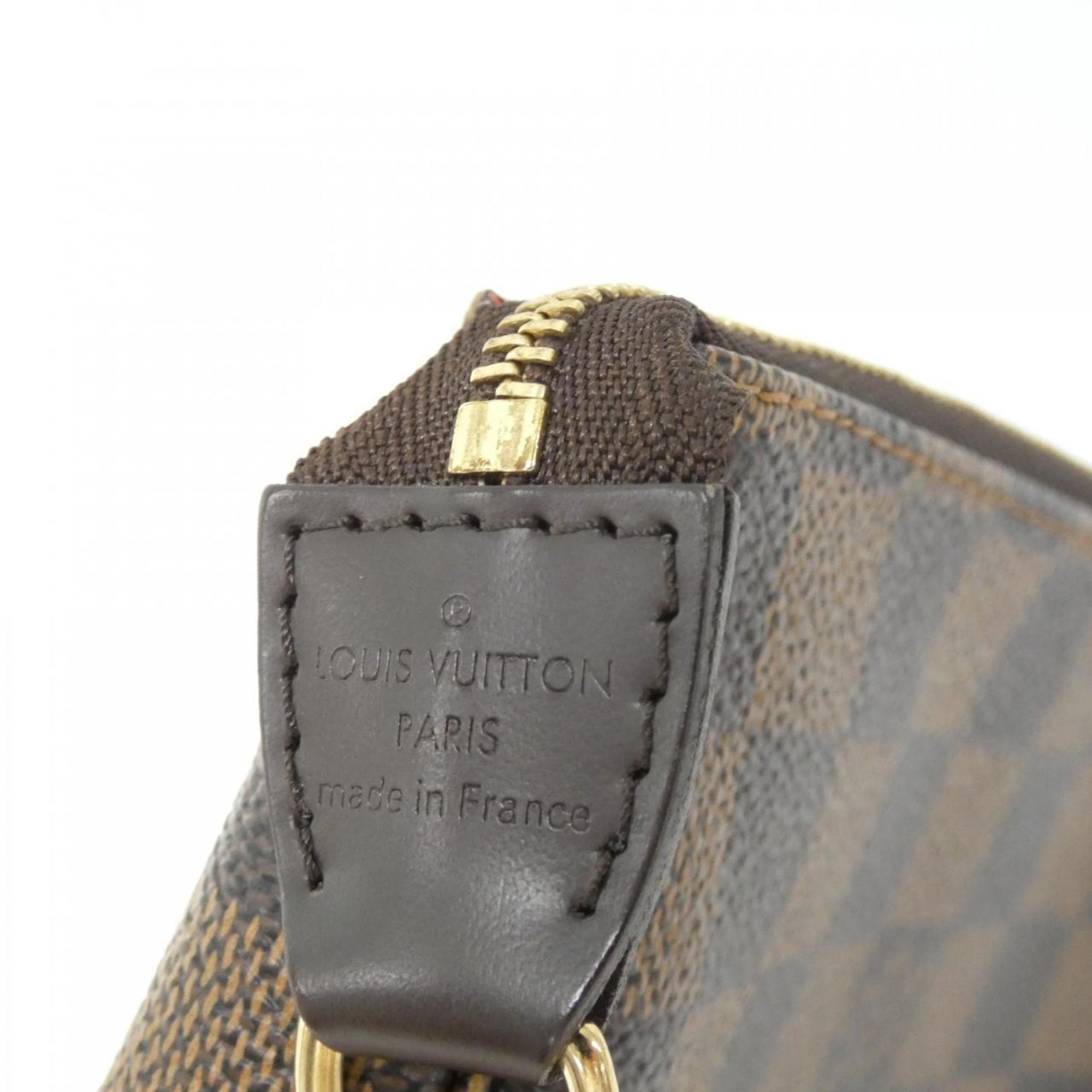 Louis Vuitton Damier Ebene Coated Canvas Pochette Pouch