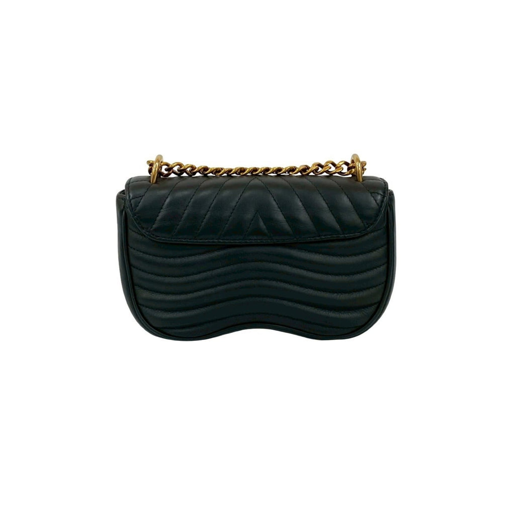Louis Vuitton Black Leather Handbag Shoulder Bag