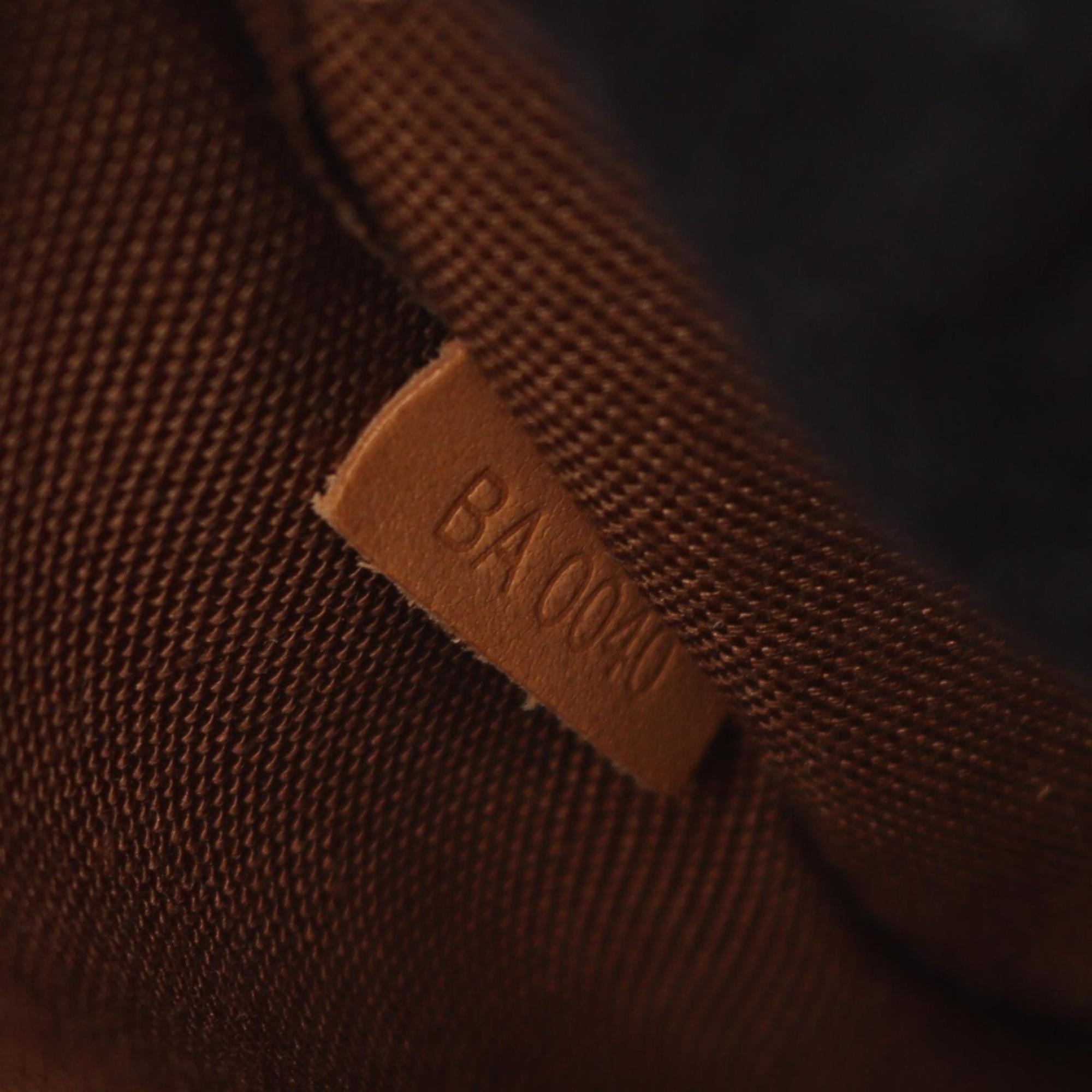 Louis Vuitton Monogram Brown Coated Canvas Leather Handbag