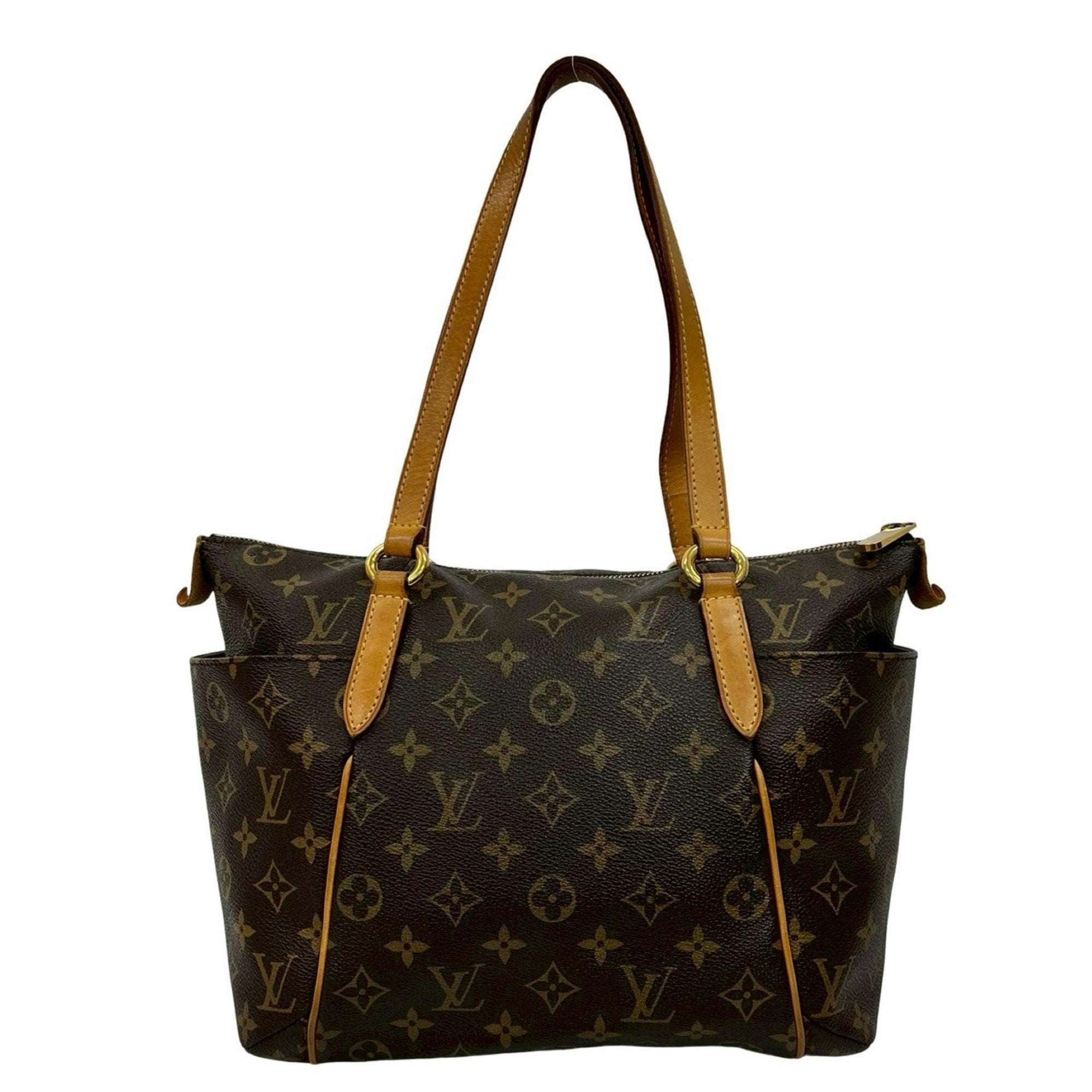 Louis Vuitton Brown Leather Pvc Handbag Shoulder Bag Tote Bag