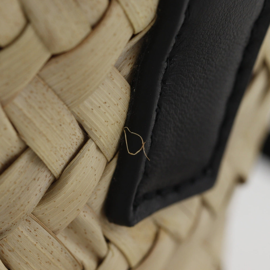 Chloé Beige Raffia Leather Basket Handbag (Pre-Owned)